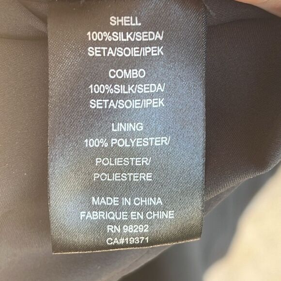 TIBI New York 100% Silk Dress | Size 10 | Elegant Patterned Sleeveless - Picture 6 of 6